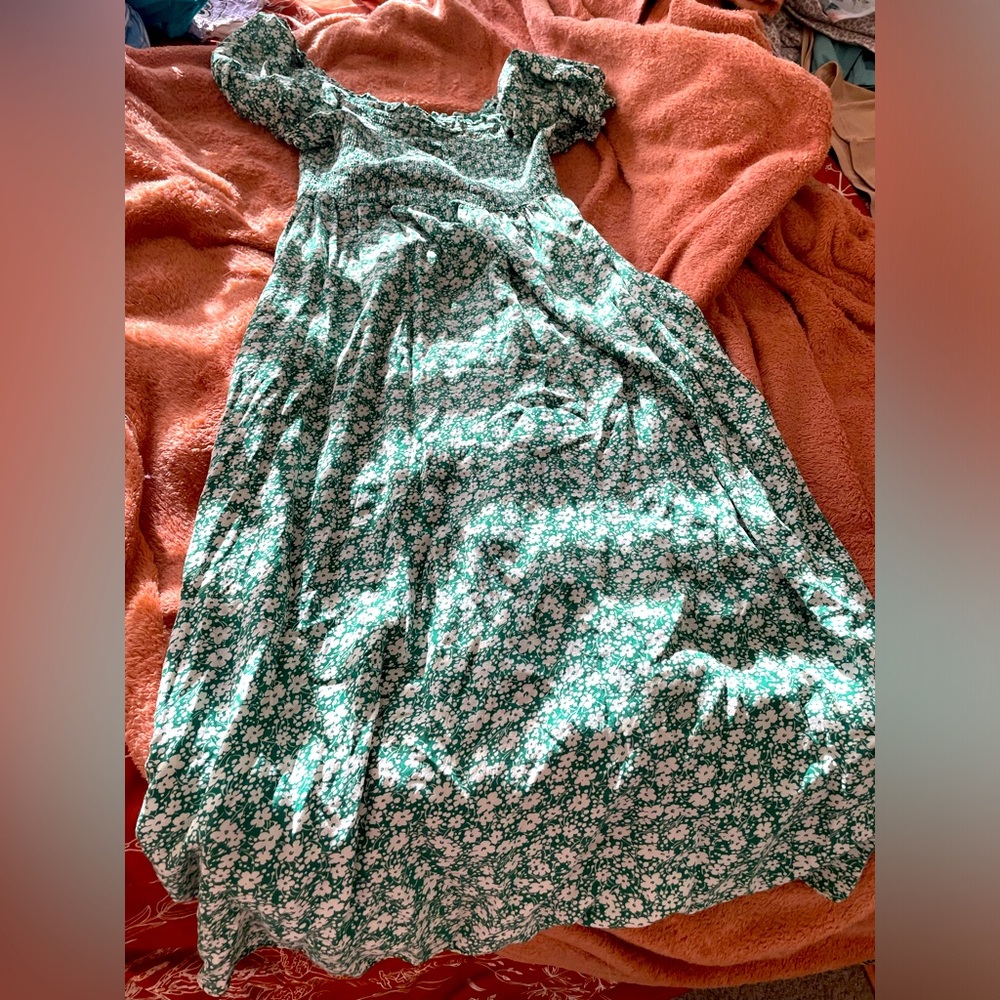 Off the shoulder flower dress